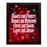 Give Like Santa Love Like Jesus - Festive Christmas Wall Art, Christian Holiday Wall Decor Print w/Snowflake Image For Home Decor, Kitchen Decor, Farmhouse Decor, & Living Room Decor, Unframed - 8x10