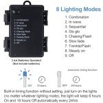 Hausse Lighted Christmas Wreath with Metal Hanger, Pre-lit Xmas Wreath with Large Golden Bow & Balls, 8 Modes & Timer, Battery Operated with 40 Lights, for Front Door Gate Wall Xmas Party Decorations