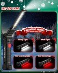 Coquimbo Tool Gifts for Men Dad Him, Rechargeable LED Work Light Grill Light with Magnetic Base and Hook 5 Modes 360° Rotate Mechanic Light Stocking Stuffers Mens Gifts (2 Pack Black)