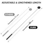 TUKUOS Telescoping Back Scratcher with 4Pcs Detachable Scratching Heads, Stocking Stuffers for Men Back Scratcher for Men/Women,Dual Sides/Paw/Rake Scratcher Christmas Gifts for Men Women