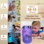 Hapinest DIY Dinosaur Toy Lantern Make Your Own Night Light Kit, Dino Toy Lanterns for Kids, Dinosaur Arts and Crafts Birthday Gift Ideas for Kids Boys Girls Ages 6 7 8 9 10 Years Old & Up