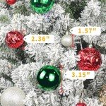 Annecy Christmas Tree Ornaments - 36 PCS Shatterproof Christmas Ball Ornaments Set for Christmas, Holiday, Wreath & Party Decorations (Multi-Size, Red, Green, Gold)