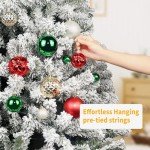 Annecy Christmas Tree Ornaments - 36 PCS Shatterproof Christmas Ball Ornaments Set for Christmas, Holiday, Wreath & Party Decorations (Multi-Size, Red, Green, Gold)