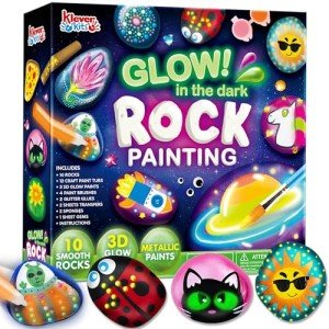 Glow-in-the-Dark Rock Painting Kit for Kids