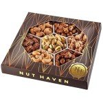 Holiday Christmas Nuts Gift Basket - Assortment Of Sweet & Roasted Salted Gourmet Nuts - Assorted Food Gift Box for Thanksgiving, Family, Men, Women, Husband, Sympathy, Men & Women.