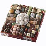 The Swiss Colony 27 Favorites Food Gift Box - Assorted Cheeses, Chocolates, Candies, Petits Fours, and Summer Sausage Meats - Holiday Red Box