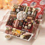 The Swiss Colony 27 Favorites Food Gift Box - Assorted Cheeses, Chocolates, Candies, Petits Fours, and Summer Sausage Meats - Holiday Red Box