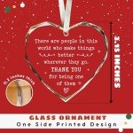 Thank You Gifts for Women, Boss, Coworkers, Manager, Mentor, Teacher, Nurse, Mom, Friends, BFF - Coworker Appreciation Gifts for Women - Thank You Christmas Ornaments - Glass Christmas Ornament 2024