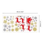 WALPLUS Christmas Wall Sticker Indoor Christmas Decorations & Wall Decor Festive Xmas Stickers Holiday Wall Art Perfect for Christmas Decorations Clearance Santa's Sleigh 49 Pcs