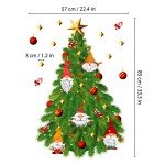 WALPLUS Christmas Tree Wall Sticker Indoor Christmas Decorations Wall Decor Festive Xmas Stickers Christmas Wall Art Perfect for Christmas Decorations Clearance Merry Xmas Gnomes and Tree 3 Pcs