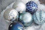 Valery Madelyn Christmas Ornaments Set, 16ct Navy Blue and Silver Shatterproof Fall Christmas Tree Decorations Ball Ornaments Bulk, 3.15 Inches Elegant Hanging Ornaments for Xmas Trees Decor