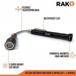 RAK Magnetic Pickup Tool Gifts for Men - Telescoping Magnet with LED Flashlight and 22 Inches Extendable Neck - Cool Gadget Gifts for Dad - LED Flashlgiht