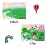 Skillmatics Art & Craft Activity - Foil Fun Unicorns & Princesses, No Mess Art for Kids, Craft Kits, DIY Creative Activity, Christmas Gifts for Girls & Boys Ages 4, 5, 6, 7, 8, 9, Travel Toys
