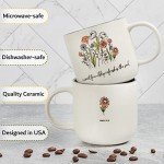 Sage Green Floral Coffee Mug with Bible Verse