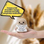 Funny Mini Knitted Potato Toy with Cheerful Card
