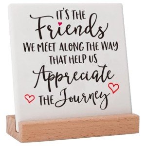Friend Gifts for Women Best Friend Bestie BFF Soul Sister Birthday Christmas, Friendship Gifts for Coworker Leader Boss, Friend Appreciation Gifts for Long Distance Friend Saying Plaques