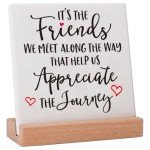 Friend Gifts for Women Best Friend Bestie BFF Soul Sister Birthday Christmas, Friendship Gifts for Coworker Leader Boss, Friend Appreciation Gifts for Long Distance Friend Saying Plaques