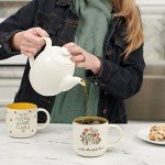 Sage Green Floral Coffee Mug with Bible Verse