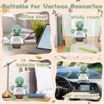 4THFARMES Mini Funny Positive Turtle Gifts, Small Handmade Crochet Animals Cute Stuff, Inspirational Gifts for Women Men Birthday Presents, Emotional Motivational Turtle Decor