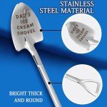 Gifts for Dad Stocking Stuffers for men dad father gifts Dad Ice Cream Spoon Scoop for Ice Cream Lovers, Dad Christmas Gifts for dad from Daughter Funny Engraved Stainless Steel Spoon Shovel