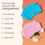 ZenToes Moisturizing Fuzzy Sleep Socks with Vitamin E, Olive Oil and Jojoba Seed Oil to Soften and Hydrate Dry Cracked Heels (Regular, Blue and Pink)