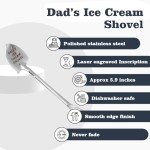 Gifts for Dad Stocking Stuffers for men dad father gifts Dad Ice Cream Spoon Scoop for Ice Cream Lovers, Dad Christmas Gifts for dad from Daughter Funny Engraved Stainless Steel Spoon Shovel