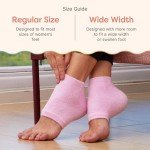 ZenToes Moisturizing Fuzzy Sleep Socks with Vitamin E, Olive Oil and Jojoba Seed Oil to Soften and Hydrate Dry Cracked Heels (Regular, Blue and Pink)