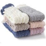 Cozy Winter Fuzzy Socks for Women - 6 Pairs