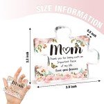 Gifts for Mom - Delicate Mom Birthday Gifts from Daughter Son - Engraved Acrylic Block Puzzle Piece 3.9 x 3.3 inch - Mothers Day Birthday Christmas Gifts for Mom, Ideas