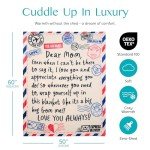 Joiedomi Gifts for Mom Birthday Mother's Day - to My Mom Blanket Gift from Daughter Son - Soft Flannel Throw Blanket Presents for Mother Christmas 50" x 60"