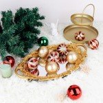 Annecy Christmas Ball Ornaments, 36 PCS 2.36 Inch Christmas Tree Decoration, Shatterproof Christmas Tree Hanging Baubles for Holiday Wedding Party Decoration (Red & Green & Gold, 60mm)