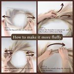 Perfnique Pampas Grass Wreath, 27'' Faux Pampas Wreath for Front Door, Artificial Pampas Wreath for All Seasons, Boho Wall Decor, Farmhouse Pampas Grass Garland, DIY Wreath Arrangement (Ivory&Taupe)