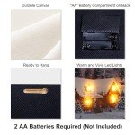 NIKKY HOME Christmas Canvas Wall Art 16" x 12" - Lighted Up Snowy Scene Print LED Xmas Wall Art Prints for Holiday Decor