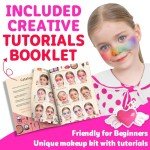 Hollyhi 58 Pcs Kids Makeup Kit for Girl, Princess Toys Real Washable Cosmetic Set with Mirror, Kids Makeup Sets for Girls, Play Make Up Birthday Gifts for 3 4 5 6 7 8 9 10 11 12 Years Old Kid (Rose)