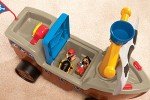 Little Tikes 2-in-1 Pirate Ship Toy - Kids Ride-On Boat with Wheels, Under Seat Storage and Playset with Figures - Interactive Ride on Toys for 1 year olds and above, Multicolor