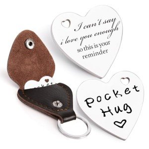 Pocket Hug Token & Leather Keychain Gift