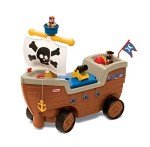 Little Tikes 2-in-1 Pirate Ship Toy - Kids Ride-On Boat with Wheels, Under Seat Storage and Playset with Figures - Interactive Ride on Toys for 1 year olds and above, Multicolor