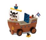 Little Tikes 2-in-1 Pirate Ship Toy - Kids Ride-On Boat with Wheels, Under Seat Storage and Playset with Figures - Interactive Ride on Toys for 1 year olds and above, Multicolor
