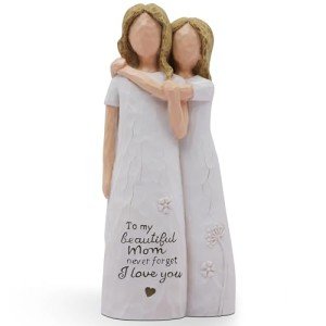 AcowSpt Mom Birthday Gifts from Daughter, Christmas for Mom, Mother of The Bride Gifts, Birthday Gifts for Mom from Daughter, Mom Gifts for Christmas, Sculpted Hand-Painted Figurine