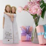 AcowSpt Mom Birthday Gifts from Daughter, Christmas for Mom, Mother of The Bride Gifts, Birthday Gifts for Mom from Daughter, Mom Gifts for Christmas, Sculpted Hand-Painted Figurine
