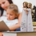 AcowSpt Mom Birthday Gifts from Daughter, Christmas for Mom, Mother of The Bride Gifts, Birthday Gifts for Mom from Daughter, Mom Gifts for Christmas, Sculpted Hand-Painted Figurine