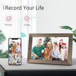 Canupdog 10.1 WiFi Digital Picture Frame, IPS Touch Screen Smart Cloud Digital Photo Frame with 16GB Storage, Wall Mountable, Auto-Rotate, Share Photos via Frameo App