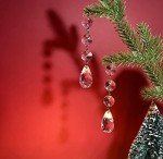 Christmas Ornaments Crystal Tree Decorations, 30Pcs Acrylic Clear Hanging Crystals for Centerpieces Teardrop Chandelier Garland Beads for Xmas Wedding Party Home Decor