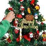 Garma 36PCS Mini Resin Christmas Ornaments Tiny Christmas Tree Decorations Set Comes with String Small Christmas Hanging Ornament for Christmas Tree Decorations