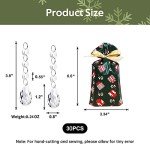 Christmas Ornaments Crystal Tree Decorations, 30Pcs Acrylic Clear Hanging Crystals for Centerpieces Teardrop Chandelier Garland Beads for Xmas Wedding Party Home Decor