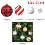 Every Day is Christmas Ornaments, Shatterproof Christmas Tree Ornament Set, Christmas Balls Decoration 50 Count (2.24"/57mm, Gold Silver)