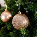 Christmas Ornaments for Xmas Trees,Champagne Shatterproof Christmas Ball Ornaments
