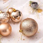 Christmas Ornaments for Xmas Trees,Champagne Shatterproof Christmas Ball Ornaments