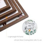 ArtbyHannah Framed Christmas Wall Art, Deer Christmas Wall Decor, 4 Pack 10x10 Inch Christmas Pictures Wall Decor with Robin, Indoor Christmas Decorations for Home