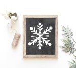 Snowflake Chalkboard Christmas Art Print | Unframed 8x10 | Holiday Wall Décor | Aesthetic Christmas Art Print | Festive Wall Art for Home, Living Room, or Office Décor